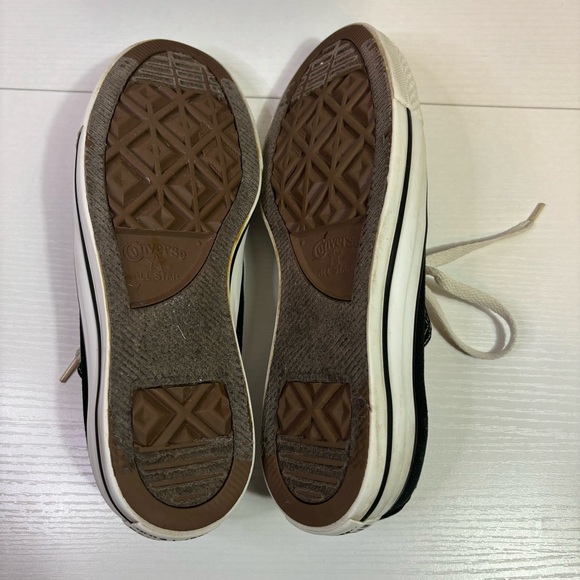 Converse All Star Black Sneakers with Multi-colored Rainbow Tongue - Picture 6 of 6